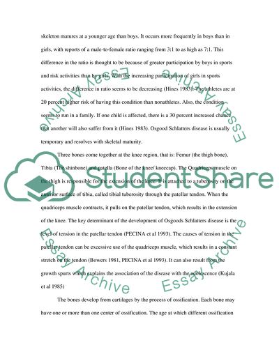 Osgoods Schlatters Disease