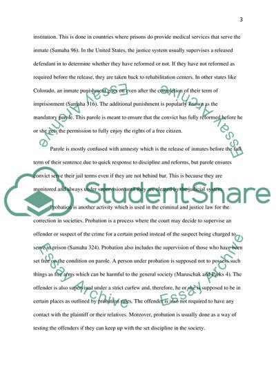 World of Corrections, Parole, Probation and Community Service