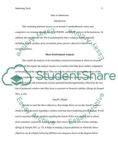 An Inventor Company Marketing Mix