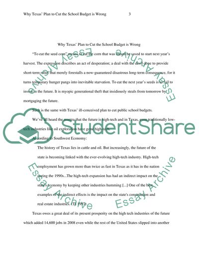 Texas Education Budget Cuts