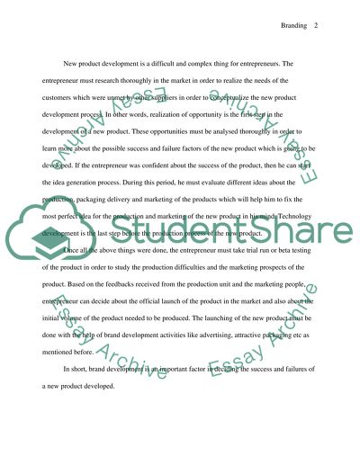 Branding and New Product Development