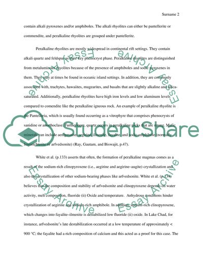 Origin and evolution of peralkaline rhyolite