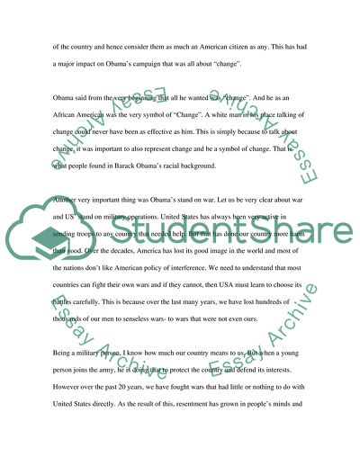 Obama Being President-Elect