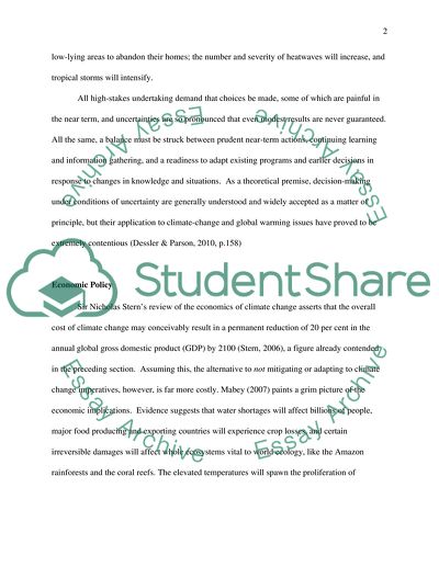 Climate Change and UK Public Policy
