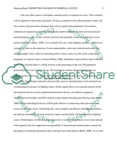 Expected Changes in Criminal Justice