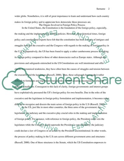 Analysis of the Public Policy Process of the United States Governance System