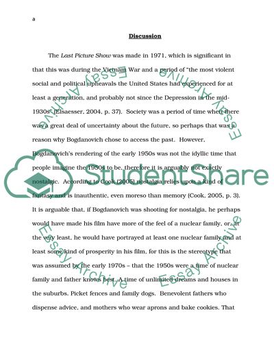 The Appearance of Nostalgia for American Cinemas History in the Films of the 1970s