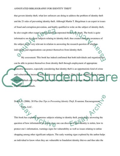 Analysis of Identity Theft