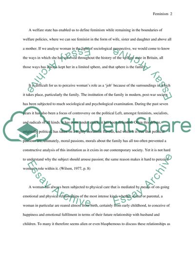 Welfare Feminism in Britain