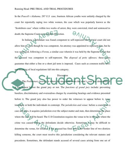 Mod 3 Pre-trial and trial procedures