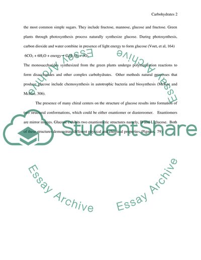 Types, Roles, and Functions of Carbohydrates