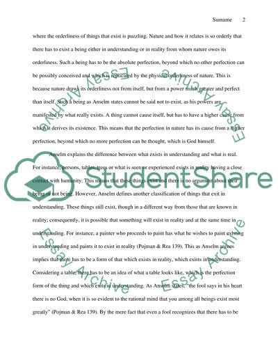 St. Anselms Ontological Argument