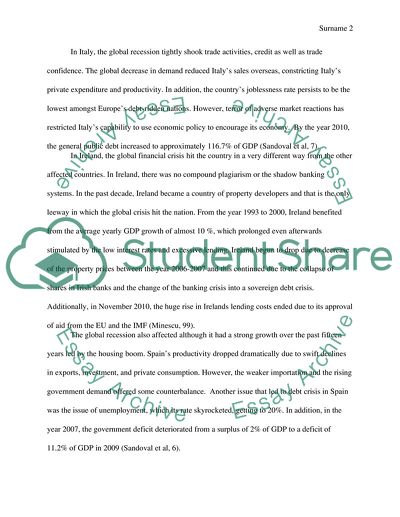 Debt Crisis in Europe