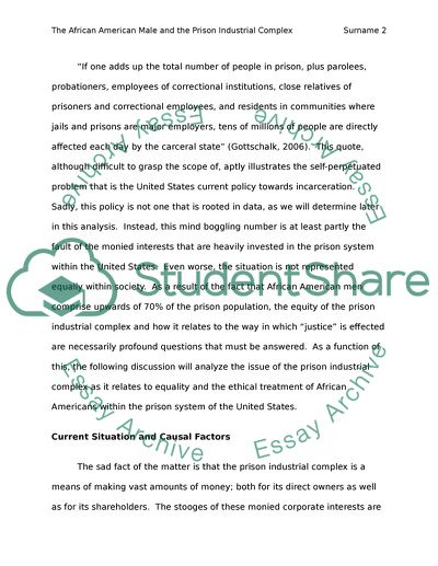 The African American Male and the Prison Industrial Complex