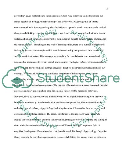 Learning Styles and Strategies