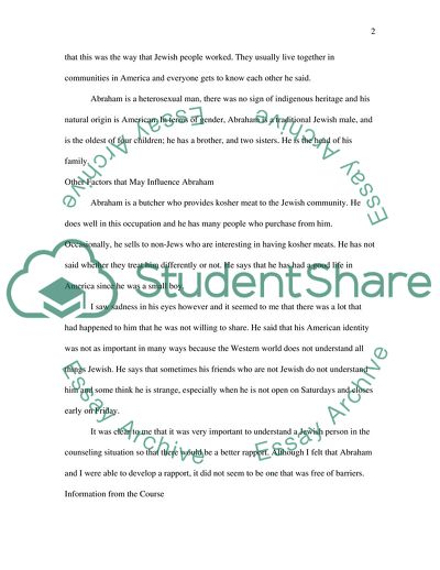 Interview With Jewish Male