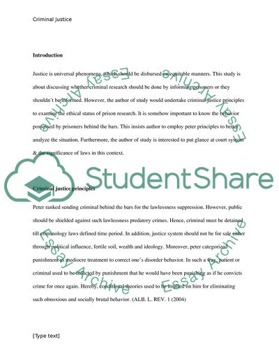 Criminal Justice Paradigms