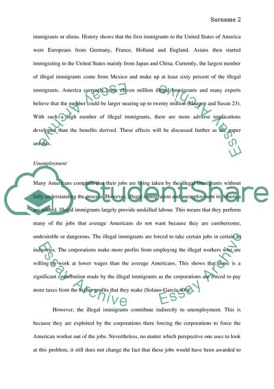 Illegal Immigration in the United States of America