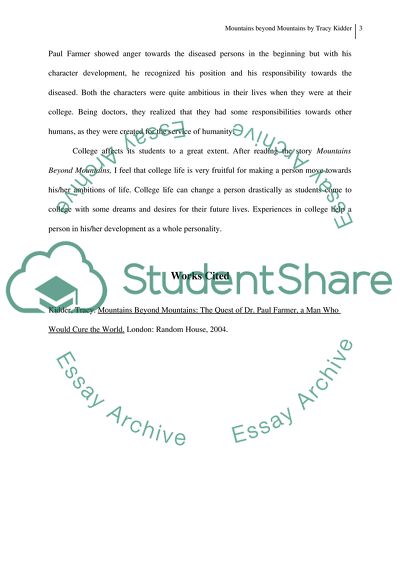 Mountains beyond Mountains by Tracy Kidder