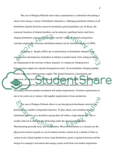 Strategic Logistics - Pedigree Petfoods