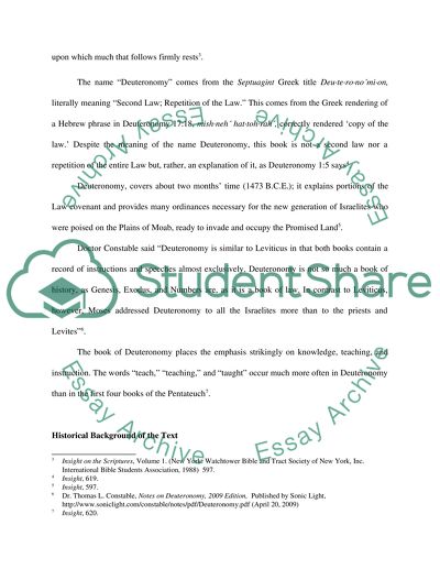 Commentary on Deuteronomy