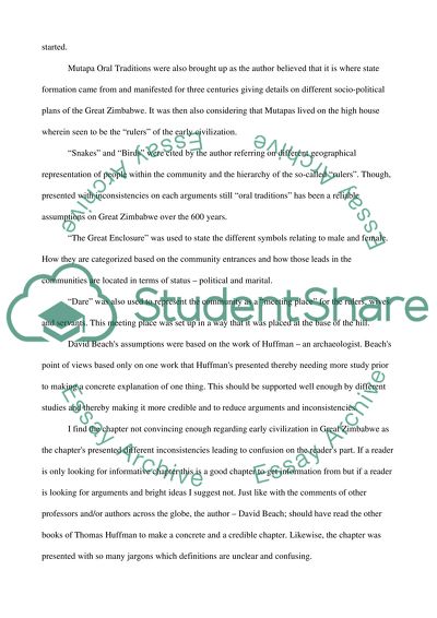 Cognitive Archaeology and Imaginary History at Great Zimbabwe