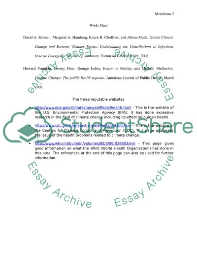 Public health response to climate change: emerging issues: water security, the new energy, built environment& health