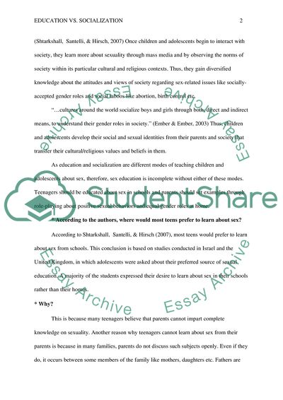 Sex Education in the United States