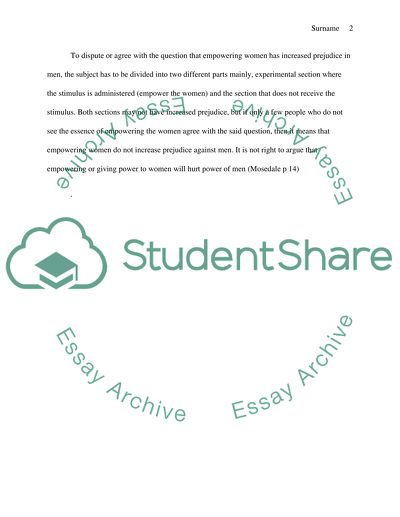 Womens Empowerment as a Development Goal