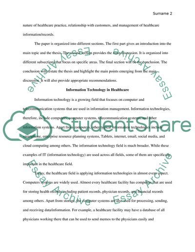 The Impact of Information Technology on Healthcare Profession