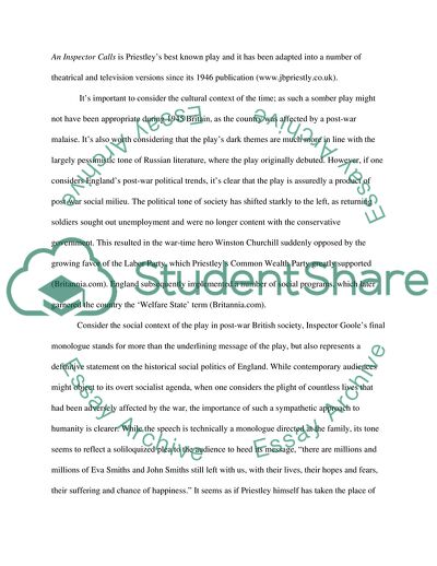 An Inspector Calls by Priestley