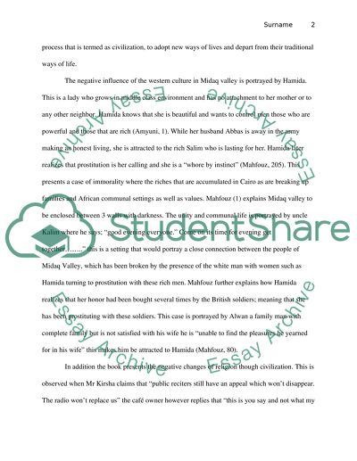 Transformation of African culture in Midaq Alley and Death and The Kings Horseman