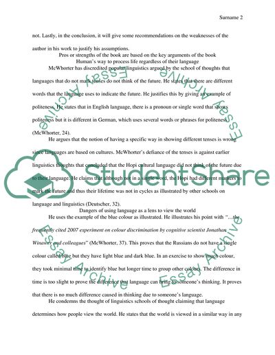 Critical Evaluation of The Language Hoax: Why the World Looks the Same in Any Language Book by John H. McWhorter