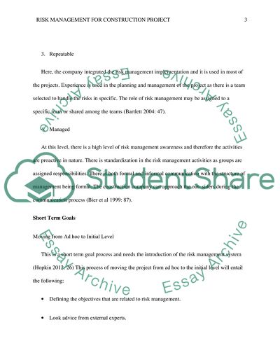 Risk Management for Construction Project