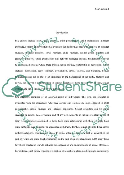 The Types of Sex Crimes