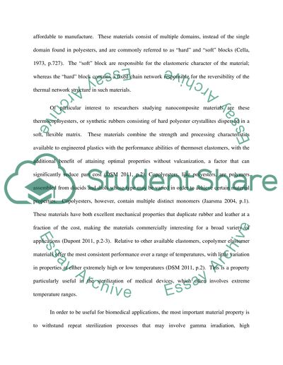 Thermoplastic Copolyester Nancomposites for Biomedical Applications