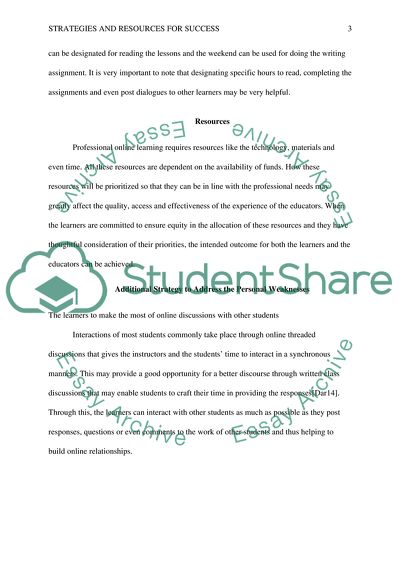 Strategies and Resources for Success