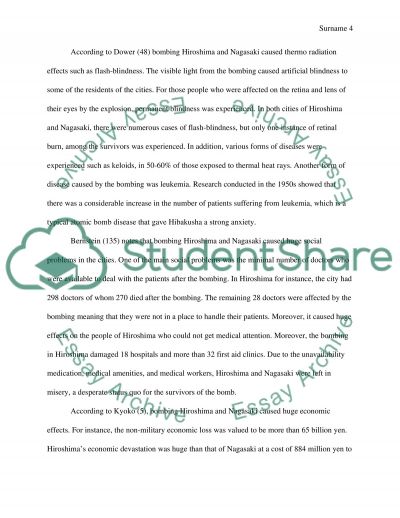 Hiroshima nagasaki essay