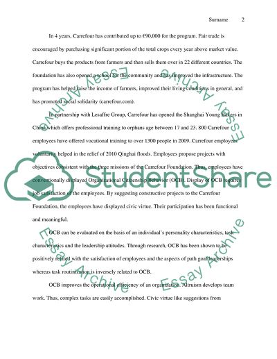 Orgnazational citizenship behavior( carrefour china)