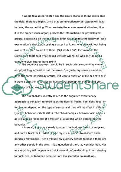 The concept of perception and how it affects behavior use examples