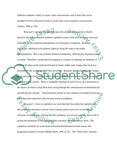 Siegfried Kracauer and Visual Culture