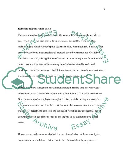 Hyper-Competition, Roles and Responsibilities of HR