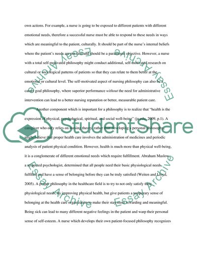 Blending Nursing and Philosophy