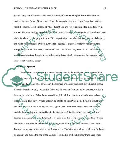 Ethical dilemmas teachers face