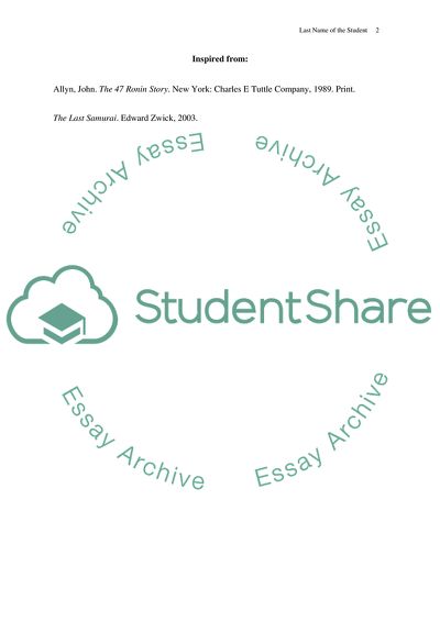 The 47 Ronin and The Last Samurai