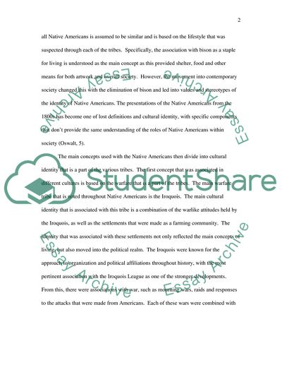 Cultural Identity among Tribes of the Native Americans