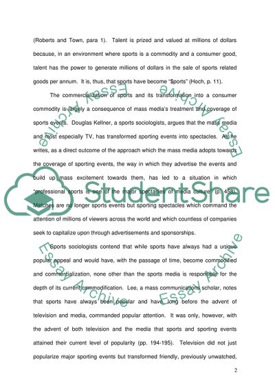 Commercialization of Athletics