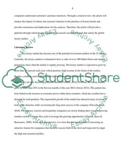 Culture and purchase intention for luxury consumption