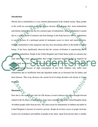 Modern Malnutrition in the United Kingdom