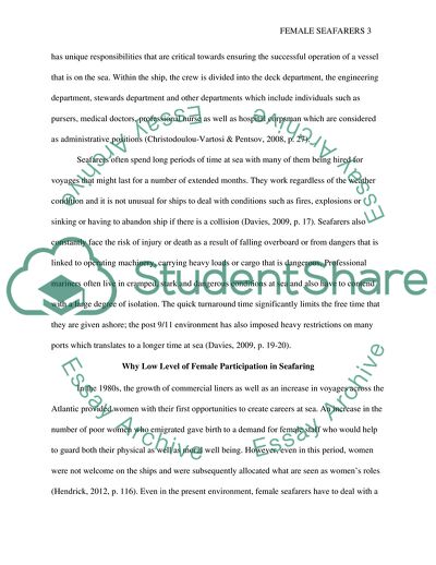 Challenges Faced by Female Seafarers and Measures to Improve These Challenges